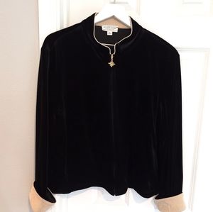 St.john velvet embossed jacket L